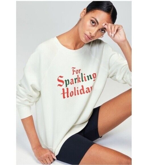 Wildfox x Coca-Cola “For Sparkling Holidays” Sweatshirt in Vanilla - Picture 2 of 11